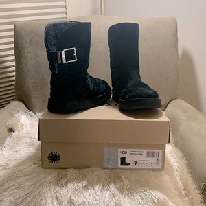 UGG Black Remora Buckle Boots